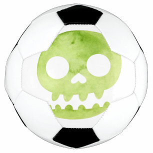Green Halloween Skull Large Tote Bag Notebook Soccer Ball