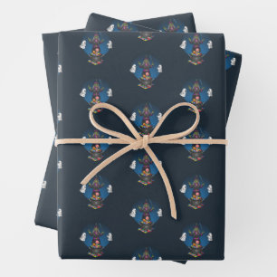 Green Halloween Witch Wrapping Paper Sheets