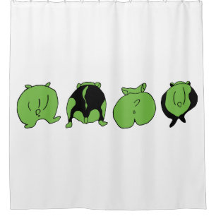 Green Hamster Butts Shower Curtain