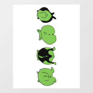 Green Hamster Butts Wall Decal
