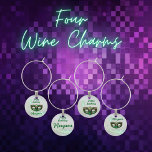 Green Happy Birthday Masquerade Party |  Wine Charm