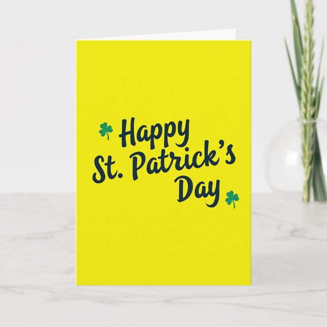 Green Happy Day Pattern Card (Front)