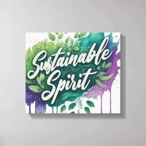 Green Harmony A Sustainable Spirit  Canvas Print