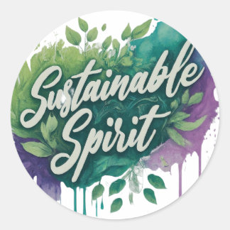Green Harmony: A Sustainable Spirit Classic Round Sticker