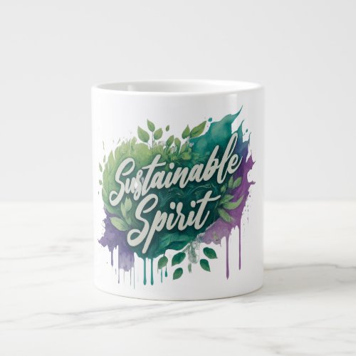 Green Harmony A Sustainable Spirit  Giant Coffee Mug