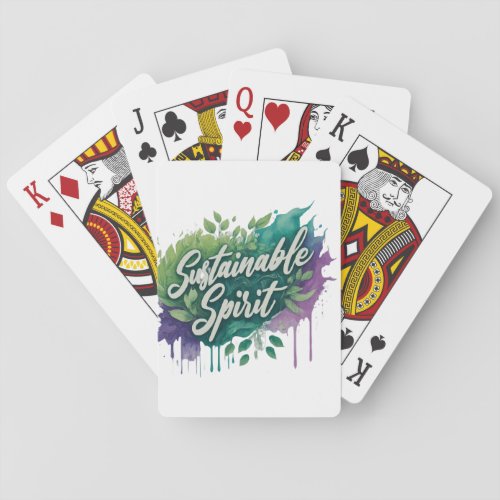 Green Harmony A Sustainable Spirit Playing Cards