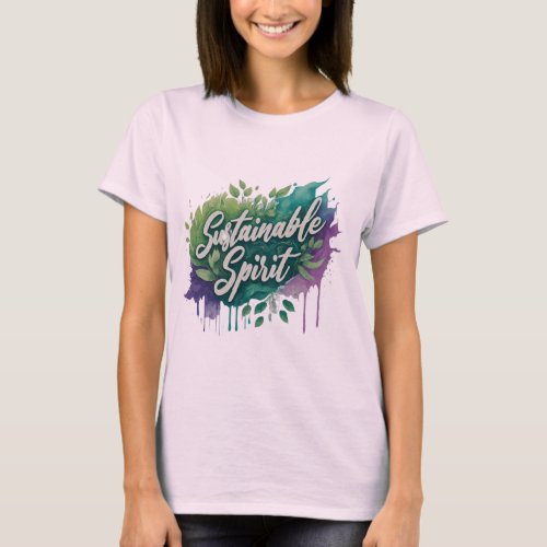 Green Harmony A Sustainable Spirit T_Shirt Design
