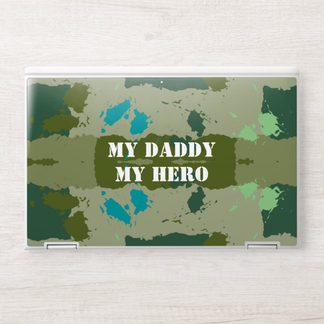 Green Harmony Abstract Pattern HP Laptop Skin (Front)