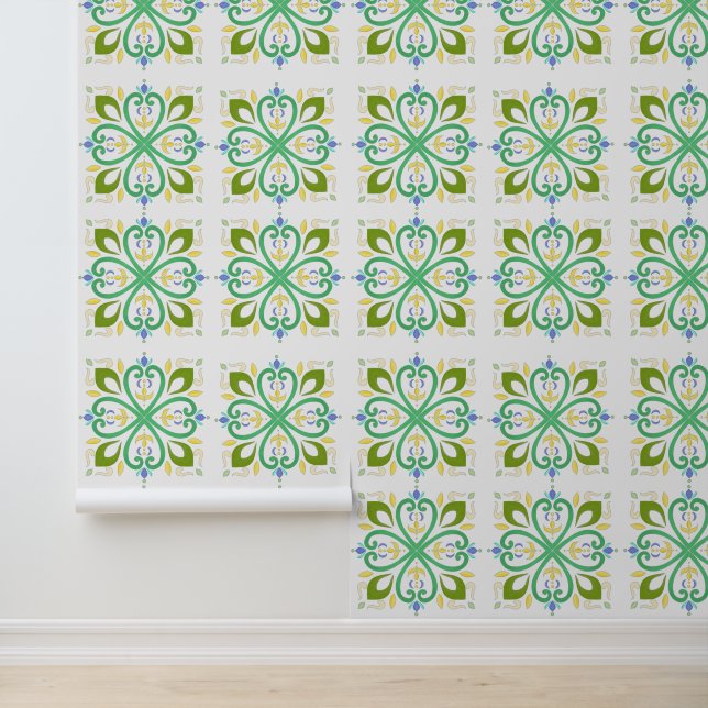 Green Harmony Mandala Boho Wallpaper (Application)