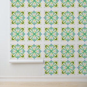 Green Harmony Mandala Boho Wallpaper Wallpaper