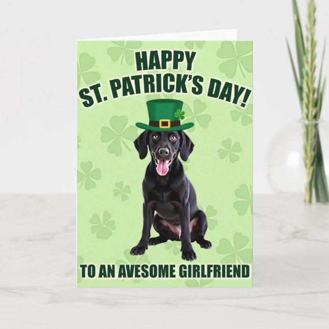 Green Hat Black Dog Card (Front)