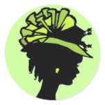 Green Hat Classic Round Sticker