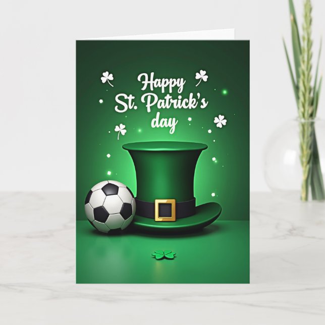 Green Hat Soccer Ball Card (Front)