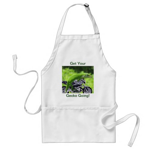 Green Hawaiian Gecko Rider Adult Apron