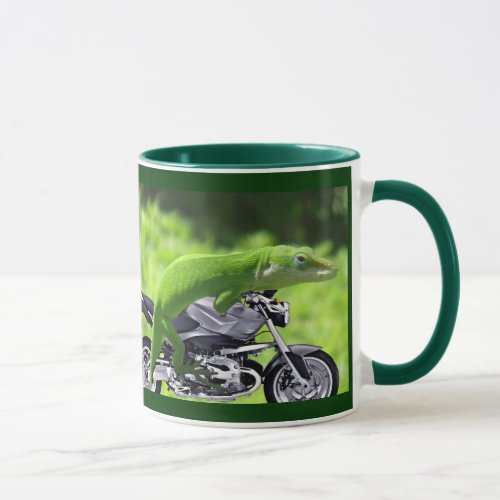 Green Hawaiian Gecko Rider Mug