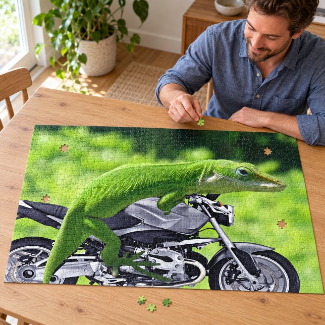 Green Hawaiian Gecko Rider Puzzle (Green Hawaiian Gecko Rider Puzzle)