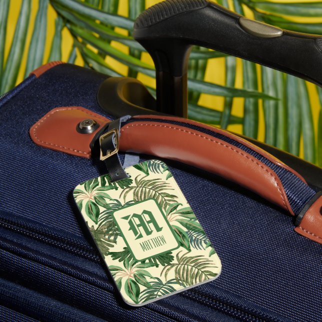Green Hawaiian Masculine Luggage Tag (Front Insitu 1)
