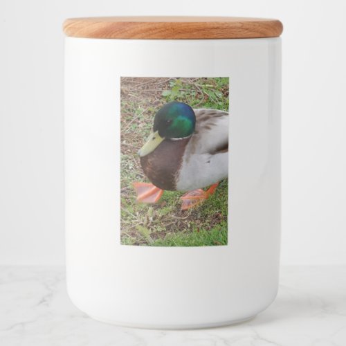 Green head Duck Food Container Label