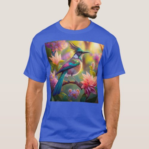 Green Headed Jay Fantasy Bird T_Shirt