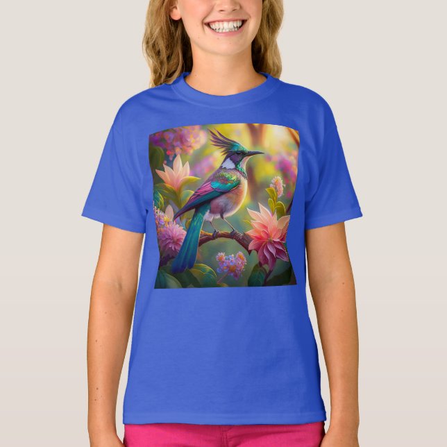Green Headed Jay Fantasy Bird T-Shirt (Front)