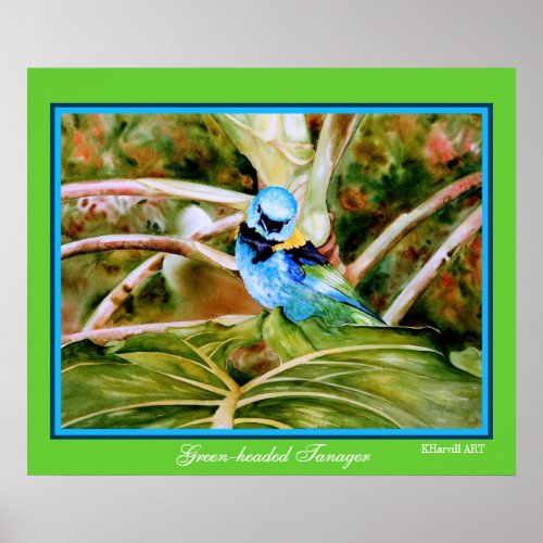 Green_headed Tanager Fine Art Poster