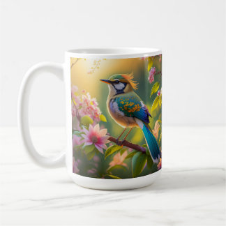 Green Headed Teal Winged Fantasy Bird Coffee Mug