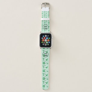Green health business pattern apple watch band