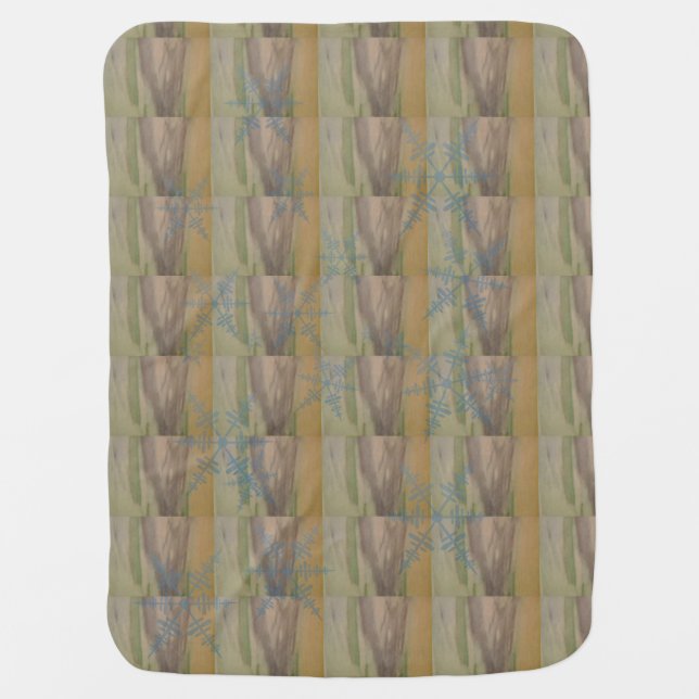 Green Heart Abstract Baby Blanket (Front)