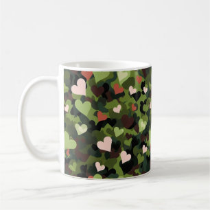 Green Heart Camouflage Coffee Mug