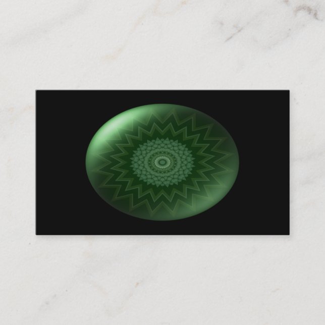 Green  Heart Chakra Business Card (Front)