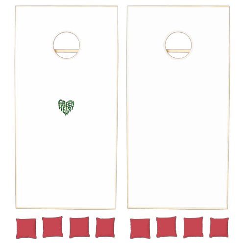 Green Heart  Cornhole Set