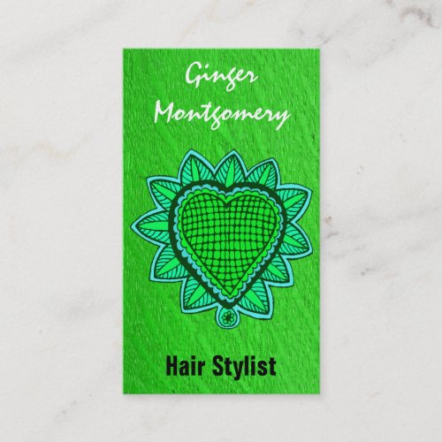 Green Heart Country Sunflower Business Card