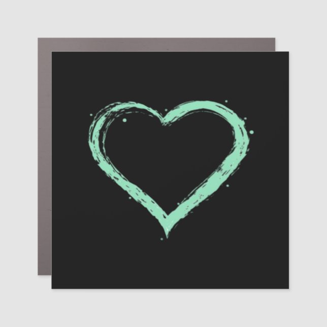 Green Heart Essential Car Magnet (Front)