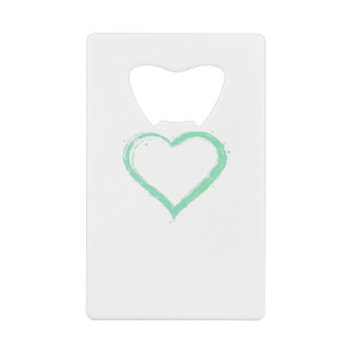 Green Heart Essential Credit Card Bottle Opener