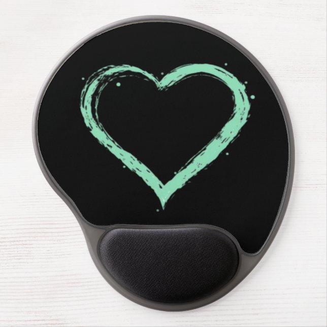 Green Heart Essential Gel Mouse Pad (Front)