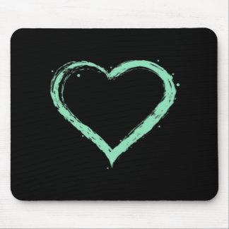 Green Heart Essential Mouse Pad