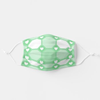 Green Heart Face Mask by Zulibby at Zazzle