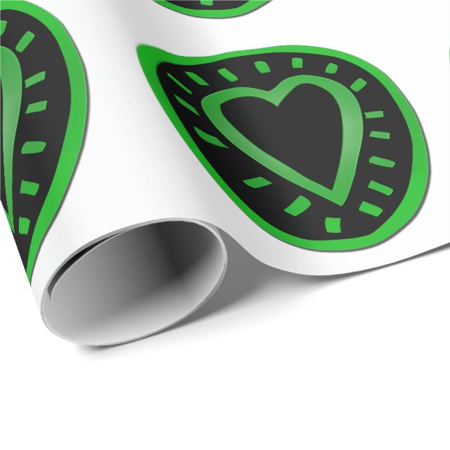 Green Heart for Greens 2 Wrapping Paper (Roll Corner)