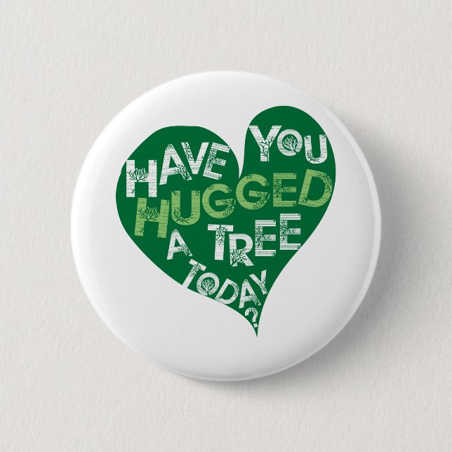 Green Heart (Hug a Tree) Button (Front)