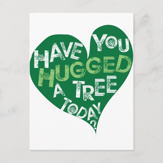 Green Heart (Hug a Tree) Postcard (Front)
