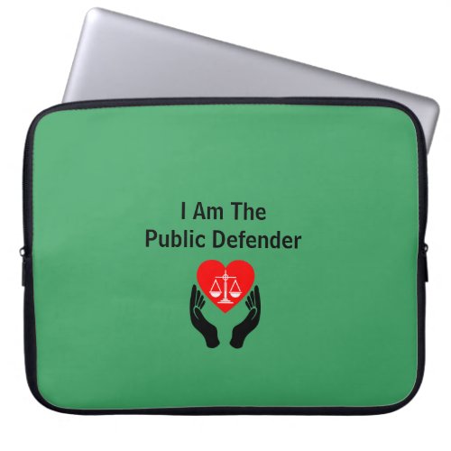 Green Heart In Scales Public Defender Laptop Cover