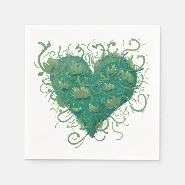 Green Heart Inside Napkins (Front)