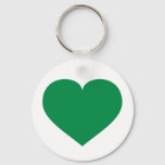 Green Heart Keychain at Zazzle