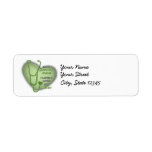 Green Heart Midwife Nurse Label