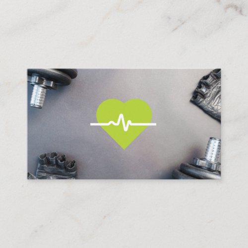 Green Heart Monitor  Gym Equipment Appointment Card