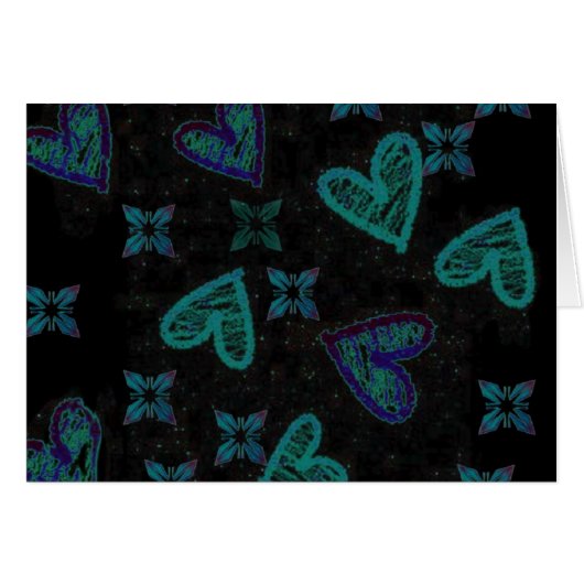 Green heart note card (Front Horizontal)