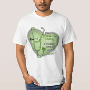 Green Heart Orthopedic Nurse T-Shirt