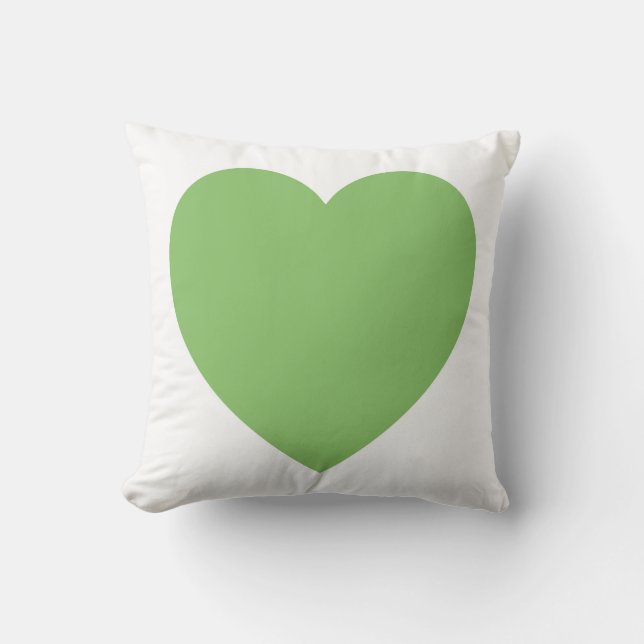Green Heart Pillow/Cushion Throw Pillow (Front)
