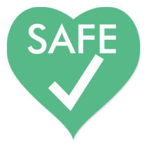 Green Heart Safe Food for Special Diets Heart Sticker