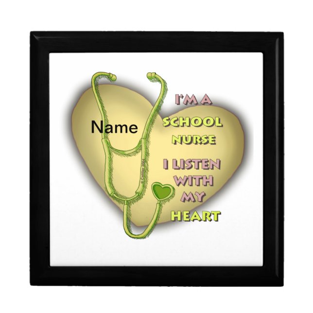 Green Heart School Nurse Gift Box (Front)